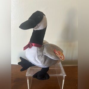 Ty Beanie Baby Loosy Goose Retired 1999 Stuffed Animal MWMT VTG Beanie Babies